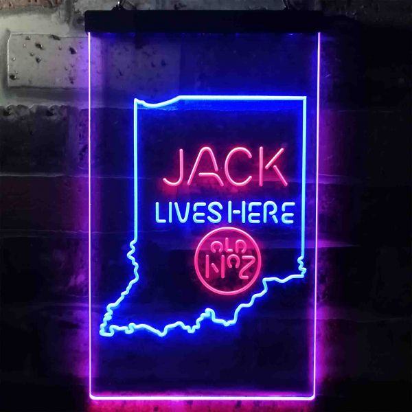 Jack Daniel's - Indiana Dual LED Neon Light Sign